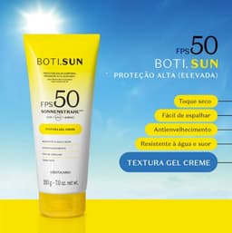 Protetor Solar BOTI.SUN FPS50 Corporal Gel Creme 200g O Boticário