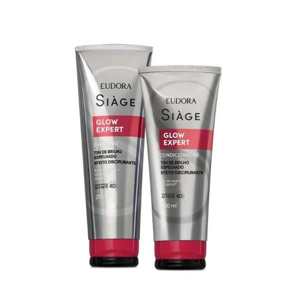 Kit Siàge Glow Expert Eudora: Shampoo 250ml + Condicionador 200ml