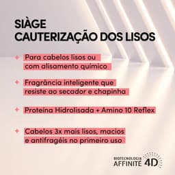 Máscara Capilar Siàge Cauterização dos Lisos 250g Eudora