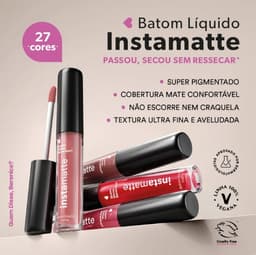 Batom Líquido Begeli Instamatte 4ml Quem Disse, Berenice?