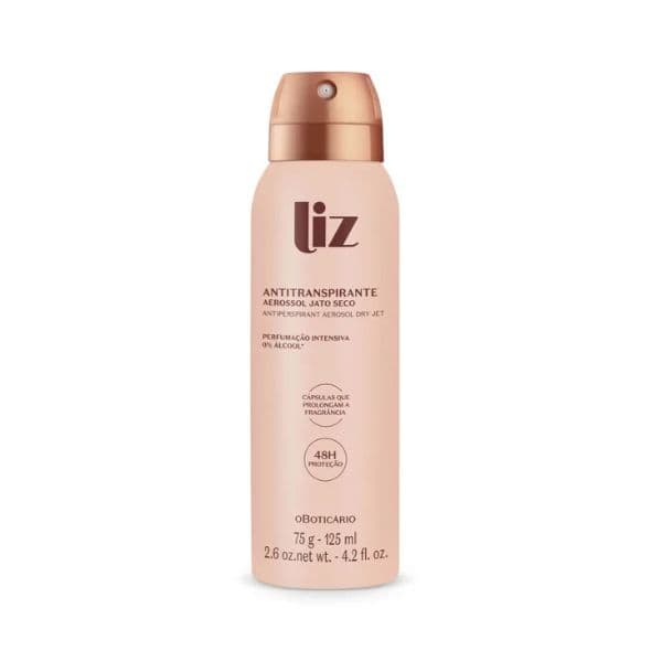 Desodorante Antitranspirante Aerossol Liz 75g/125ml O Boticário