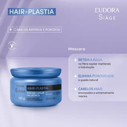 Máscara Siàge Hair Plastia Máscara Capilar 250g Eudora