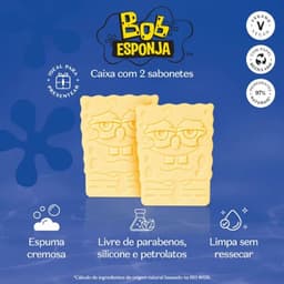 Sabonete em Barra Cuide-se Bem Bob Esponja 2x100g O Boticário