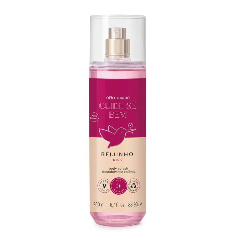 Body Splash Cuide-se Bem Beijinho Desodorante Colônia 200ml O Boticário