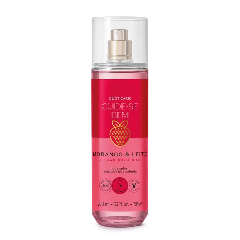 Body Splash Cuide-se Bem Morango e Leite 200ml O Boticário