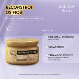 Máscara Capilar Siàge Reconstrói Os Fios 250g Eudora