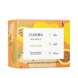 Caixa de Sabonetes em Barra Instance Maracujá 4x80g Eudora