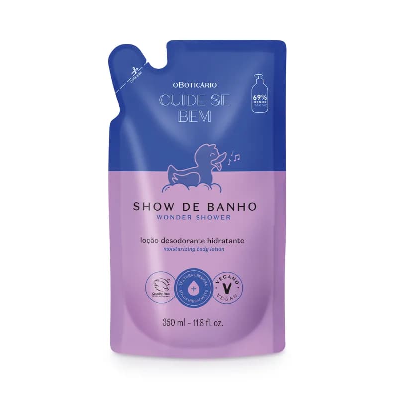 Refil Loção Hidratante Corporal Cuide-se Bem Show de Banho O Boticário