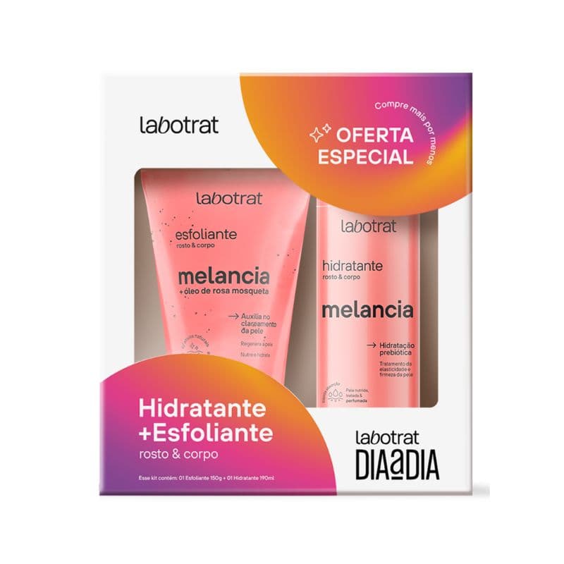 Kit Esfoliante + Hidratante Melancia Labotrat Dia a Dia