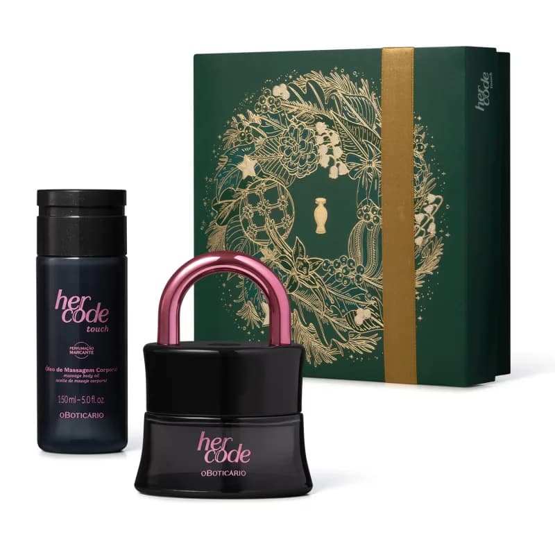 Kit Her Code Touch Presente Natal 2025 (2 Itens) O Boticário