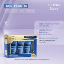 Kit Siàge Mini Hair Plastia (3 Itens) Eudora