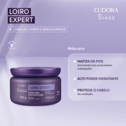 Máscara Capilar Matizadora Siàge Loiro Expert 250g Eudora