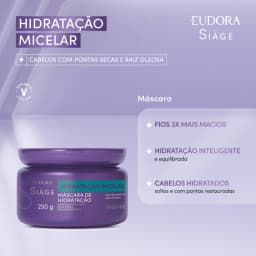 Máscara Capilar Siàge Hidratação Micelar 250g Eudora