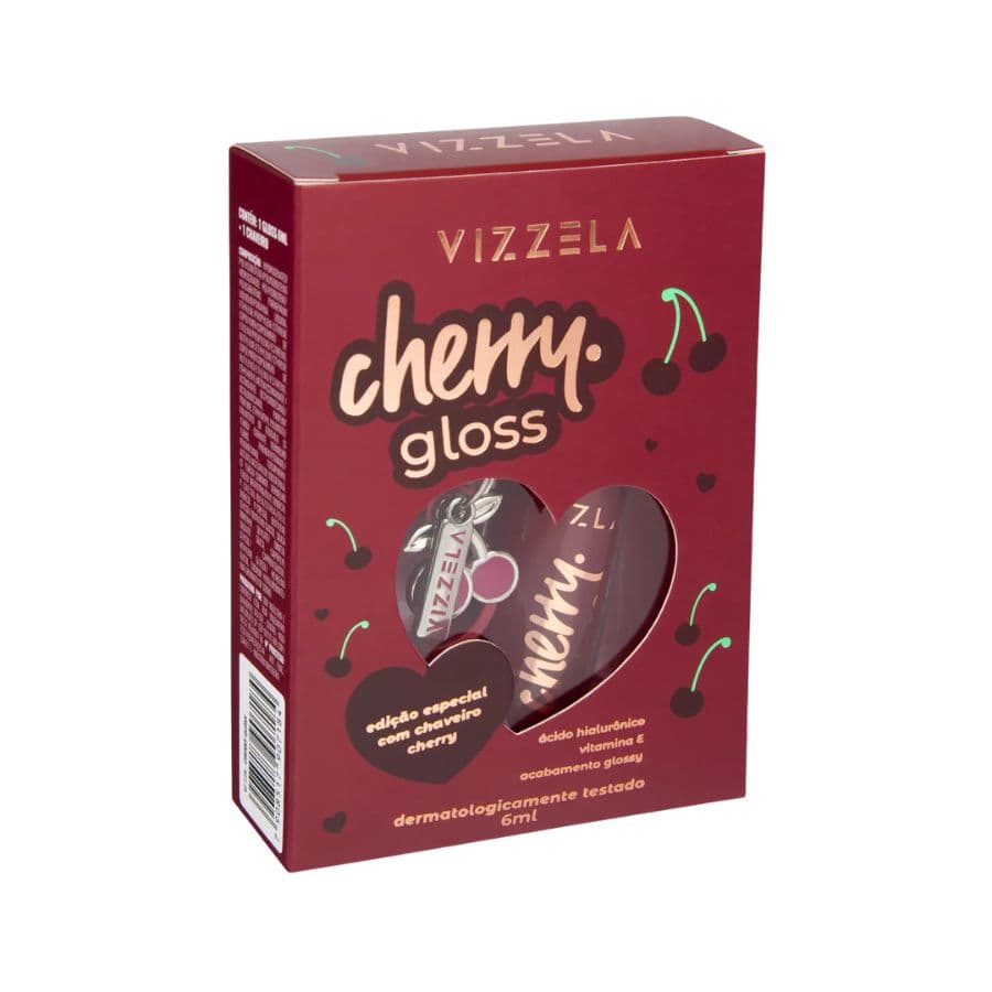 Cherry Gloss 6ml + Chaveiro Vizzela