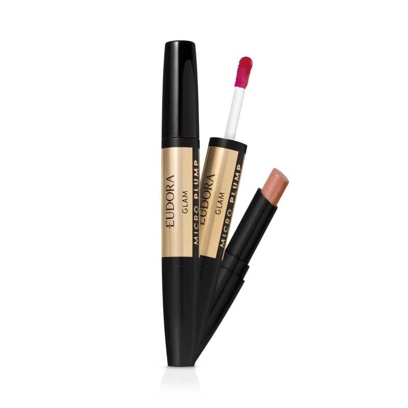 Batom Duo Avelã Magnífico Glam Micro Plump Eudora