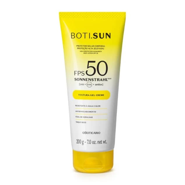 Protetor Solar BOTI.SUN FPS50 Corporal Gel Creme 200g O Boticário
