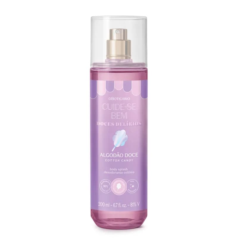 Body Splash Cuide-se Bem Doces Delírios Algodão Doce 200ml O Boticário