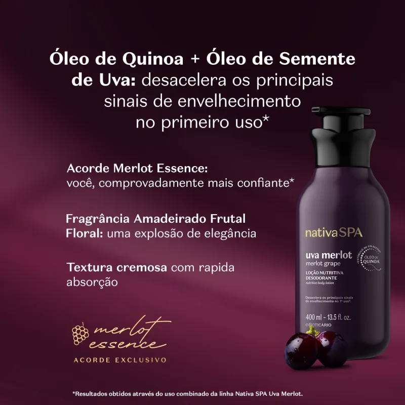 Loção Hidratante Nativa Spa Uva Merlot 400ml O Boticário - Imagem 2