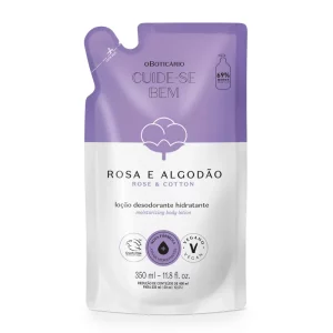 Refil Loção Hidratante Cuide-se Bem Rosa e Algodão O Boticário