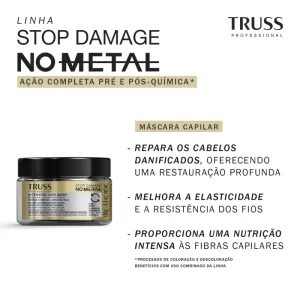 Máscara Capilar Stop Damage No Metal 180g TRUSS