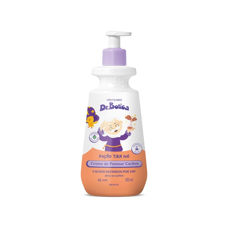 Creme Para Pentear Infantil Cabelos Cacheados Dr.Botica Poção Tira Nó O Boticário