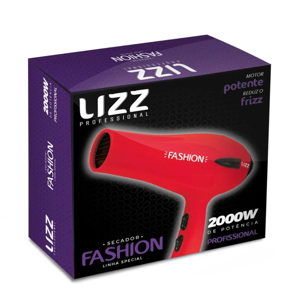 Secador Profissional Fashion Vermelho (2150W / 2200W) Lizz Pro - Imagem 2